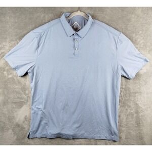 Burlebo Polo Shirt Mens 2XL Short Sleeve Soft Performance Golf Stretch Blue